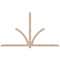 Ekena Millwork Redmond Smooth Timber Gable Bracket, Douglas Fir, 96"W x 56"H x 1 1/2"D x 3 1/2"F, 14/12 Pitch GBW096X56X0204RED00SDF - alternate 1